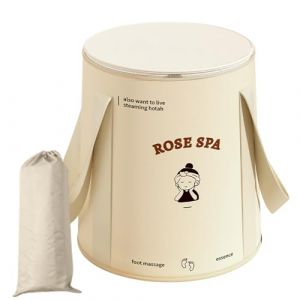 Baignoire à pied pliable - seau de pied de trempage, sac de spa à pied de voyage | Bassin de bain à pied léger, récipient portable imperméable, bac pédicure universel pour le camping, Spa Day Home rel (quzasdgy, neuf)