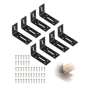 JUKOTA Kit de 8 équerres : équerre en tôle perforée, robuste, métallique 80 x 40 mm, équerre en acier, connecteur pour poutre, connecteur pour bois avec excellente résistance à la corrosion (CAR PARTS FOR ALL, neuf)