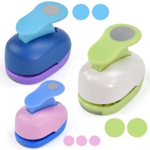 JNEYVIC Lot de 3 perforatrices rondes &agrave; motif de cercle - 8 mm, 15 mm, 25 mm - Perforatrice &agrave; motif - Perforatrice circulaire pour travaux manuels, scrapbooking, &eacute;tiquettes cadeaux, cartes de v&oelig;ux (TRENDQUEST UNIPESSOAL LDA, neuf)