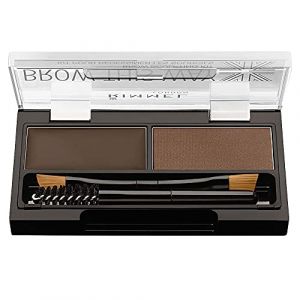 Rimmel LONDON Brow This Way Kit de Modelage de Poudre &agrave; Sourcils, Finition Soign&eacute;e et Pr&eacute;cision Ultime avec la Formule Duo Compact, Brun Fonc&eacute;, Poudre 0,04 oz, Cire 0,03 oz (Achats-en-nord / Worldmagic, neuf)