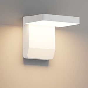 K-Bright LED Luminaire exterieur, couloir 20W 3000K Applique Murale Exterieur/Interieur, balcon extérieur, garage, applique murale pour jardin, applique murale extérieure étanche IP65 Blanc(rectangle) (K-Bright Store, neuf)