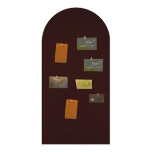 Tableau d'affichage pliable 120x60cm, feutre &eacute;pais de 0,9 cm, grand tableau en li&egrave;ge avec autocollant, panneaux muraux d&eacute;coratifs &agrave; lattes pour bureau, chambre, salon, Chambre d'enfant-rouge marron (Bencheat, neuf)