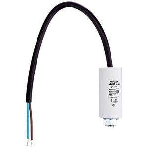 Miflex Condensateur de démarrage Condensateur moteur 3 µF 450 V 25 x 53 mm câble M8 3 µF (CENTER PARTS, neuf)