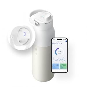 LARQ Bouteille PureVis 2 1L - Bouteille d’eau auto-nettoyante avec purificateur UV, acier inoxydable isolé, application de suivi, réutilisable, Garantie 2 an, Granite White (LARQ, Inc., neuf)