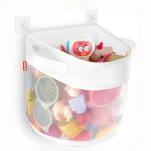 Rangement Jouet Bain, Filet Jouet Bain Bebe, Organiseur de Jouets de Bain avec 2 Crochets Adh&eacute;sifs, Rangement Jouet Baignoire, Filet Jouet Bain de b&eacute;b&eacute;, Rangement de Jouets de Bain pour b&eacute;b&eacute; (ZHEMAN, neuf)