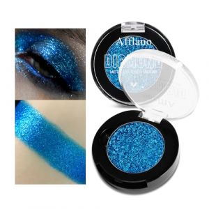 Afflano Ombre à Paupières Bleu Pailleté Unique, Blue Eyeshadow Diamant Métallique Scintillante Super Pigmentée, Fard à Paupières Holographique Couleur Instantanée Pour Yeux Bleu Étincelants Maquillage (Afflano Direct, neuf)