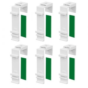 ShnminEU Lot de 6 Supports de Serrage Longs pour Store Double Klemmfix à Fixer et à Coller sans perçage comme Accessoire ou pièce de Rechange pour la Suspension à la fenêtre en PVC, Porte de Balcon (ShnminEU, neuf)