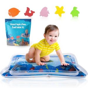 Grand tapis Eau Bebe Eveil XL 95x76cm | Aquarium Bebe Gonflable Pour Les Touts Petits | Tapis Sensoriel B&eacute;b&eacute; & Tapis de Motricit&eacute; B&eacute;b&eacute; Pour &Eacute;veiller Les Sens de Votre Enfant (Madtamb, neuf)