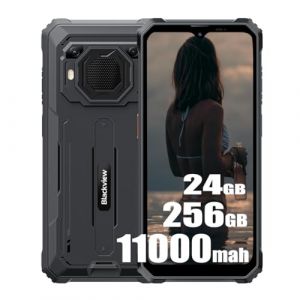 Blackview BV6200 Plus 24Go+256Go Telephone Portable Incassable, 11000mAh, Android 14 T&eacute;l&eacute;phone D&eacute;bloqu&eacute;, 16MP+13MP, 6.56" HD+ Smartphone Incassable Etanche, Dual 4G LTE/GPS/NFC/OTG Phones (BINLEE LIMITED, neuf)