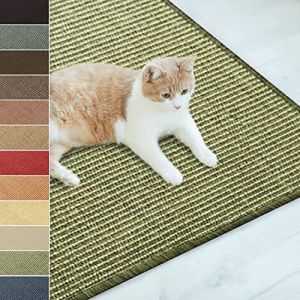 KARAT Paillasson en Sisal pour Chats,Tapis Griffoir,Tapis de grattage pour Chats,Tapis à griffer,Tapis à gratter résistant,Protection Idéale pour Meubles et Le Bien-être du Chat (Vert 50x50 cm) (Velvet Trading, neuf)