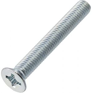 AERZETIX - C59715 - Lot de 10 vis à métaux M8x60 mm à tête fraisée PH4 - DIN 965 - en acier au carbone - dureté 4.8 - finition zingué - pour fixation vis tournevis assemblage (Tuning, neuf)