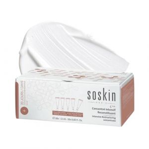 Soskin - S&eacute;rum Anti-&Acirc;ge Hydratant Intensif - R&eacute;pare et Renforce la Barri&egrave;re Cutan&eacute;e - Peaux S&egrave;ches et Fragilis&eacute;es - Teint Plus Lisse et Lumineux - Fabriqu&eacute; en France - 20x1,5ml (Laboratoire Soskin, neuf)