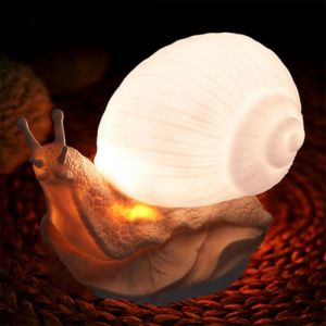 Lampe de table LED escargot lumineux – Alimentée par USB, 6 modes de changement de couleur, veilleuse à intensité variable – Lampe blanche chaude et multicolore pour enfants, adultes, chambre, bureau (HIMMEL-FR, neuf)