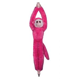 Deluxebase EcoBuddiez Tree Huggers - Singe-Écureuil Rose de Petite Peluche à Suspendre de 55 cm fabriquée en Bouteilles Plastique recyclées. Jouet Peluche écologique, Cadeau Parfait pour Enfants (DELUXEBASE, neuf)