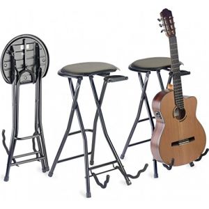 Stagg GIST-350 Tabouret de Guitare + Support pliable Noir (Zoundhouse Dresden, neuf)