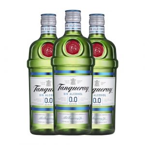 Gin Tanqueray 0.0 sans alcool 70 cl (boîte de 3 bouteilles de 70 cl) (MINIBOXBAR, neuf)