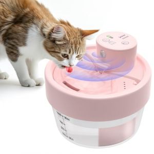 RUXAN Fontaine a Eau Chat sans Fil avec D&eacute;tecteur de Movement,1L Fontaine &agrave; Eau pour Chat 2200mAh Charg&eacute;e Distributeur Eau Chiots Automatique avec Pompe Super Silencieuse (Tianhanda, neuf)