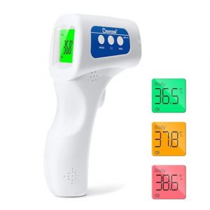 Berrcom Thermomètre Frontal Adulte et Bébé, Thermomètre Médicale, Thermomètre sans Contact Thermomètre Infrarouge avec Lecture Instantanée, Alarme de Fièvre (Berrcom Medical_EUR, neuf)