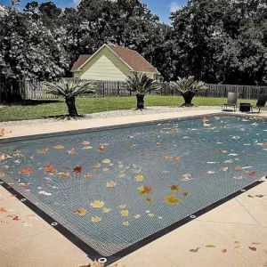 Filet de Protection Piscine 4x8m/5x10m Bâche de Protection Piscine Enterrée et Hors-Sol, Maille Fine, pour Piscines Hors-Sol Et Enterrées(black,4x8m) (TYMJDZ, neuf)