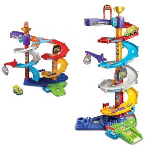 VTech Tour Supertornado TutTut Bolides Circuit de Garage Pistes à Combiner, différents Parcours Spirale avec Le Véhicule Rocky Le Superbolide, 3480-535022 (Juguetestoday com, neuf)