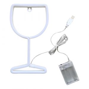 Enseigne Lumineuse Bar LED - Enseigne De D&eacute;coration Cocktail N&eacute;on | D&eacute;coration LED sur le Th&egrave;me du Vin,Pour Chambre Bar F&ecirc;te Rassemblement Salon Cuisine Mur Divertissement Bureau Restaurant Entr&eacute;e (lanlis, neuf)