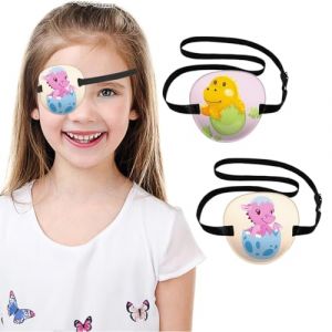 XOXVURI 2 Pièces Cache-Œil Enfant Pour Amblyopie Et Orthoptie Cache Oeil Enfant Adapté Aux Enfants Couvre-Lunettes Pour Fille Avec Patchs Pour Les Yeux Corrigés Visuellement (FASHU GNAHZ LTD, neuf)