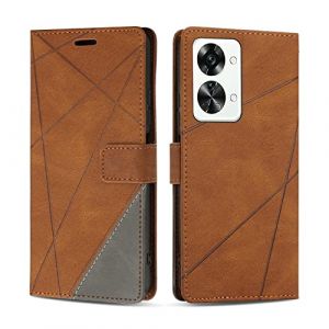 SONWO Etui Coque pour OnePlus Nord 2T 5G, Protection Housse en Cuir PU Portefeuille Livre pour OnePlus Nord 2T 5G, Emplacements Cartes, Fonction Support, Marron (SONWO EU STORE, neuf)