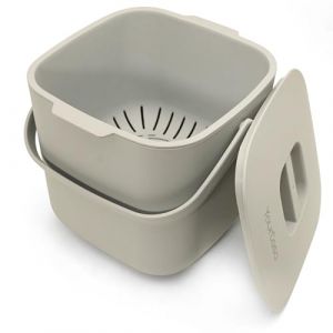 YourCasa&reg; Composteur Cuisine 4L Poubelle Compost Cuisine pour Les d&eacute;chets organiques Quotidiens Lavable au Lave Inodore - poubelles &agrave; Compost Seau Compost Cuisine Petite Poubelle Cuisine (4L Beige) (yourcasa, neuf)