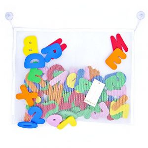 Paizizi Lettres Bain Nombres de Mousse 36-pièces Alphabet Jouet Bain avec Filet Organisateur (45x35cm) (Paizizi, neuf)