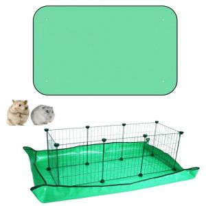 AURIVEE Tapis de Cage 150x100cm | Tapis Imperm&eacute;able pour Cochon d'Inde & Lapin, Fond PVC R&eacute;sistant pour Int&eacute;rieur/Ext&eacute;rieur, Nettoyage Facile (Vert) (AURIVEE, neuf)