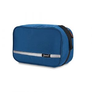 jiemei Trousse de toilette &agrave; suspendre imperm&eacute;able, trousse de toilette de voyage pour homme et femme avec 4 compartiments, taille compacte, tissu super durable, M Bleu roi, M (Homchen FR, neuf)