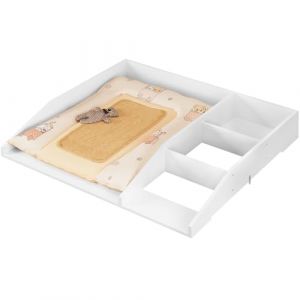 WOLTU Plan à langer amovible avec cloison pour commode 80x74,5x13,5 cm, en MDF, Blanc (WOLTU GmbH, neuf)