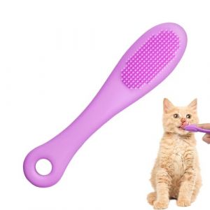 Cat Chin Brush | Pet Chin Scrubber | Pet Hygiene Scrubber | Pet Brush | Soft Silicone Grooming Chin Scrubber | Non Slip Multifunctional Finger Pet Supplies Cleaning Brush for Pet Cats Dogs (yunkerte, neuf)