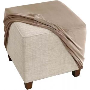Housse de Pouf Carré 50x50/40x40/35x35/45x45/60x60cm Extensible Housse Ottomane,Housses de Repose-Pieds en Velours Doux pour Protéger Housse de Pouf avec Fond élastique (85x85cm/34x34in #1 (SIQIKEJI-UK, neuf)