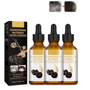 S&eacute;rum Anti-Cheveux Gris, Anti-Greying Hair Serums, S&eacute;rum Pour Cheveux Gris, Huile Capillaire R&eacute;paratrice, Serum Cheveux, Natural Hair Darkening Serum, Natural Ganoderma Hair Oil (3) (9suYzi, neuf)