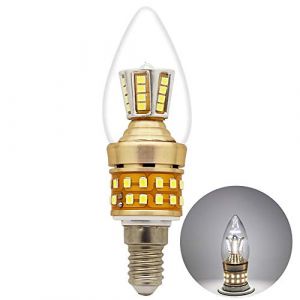 Chandelier E14 Ampoule 9W E14 Ampoule de LED Bougie 6000K Lumi&egrave;re blanche 850LM Equivalent Ampoules Incandescente Halog&egrave;ne 80W,Chandelier E14 Ampoule,Non-Dimmable par. (Chao Zan Maoyi, neuf)