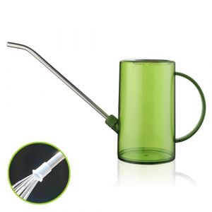 Reagia 1L Arrosoir en Plastique avec Long Bec en Acier Inoxydable, Marquages de Mesure Transparents, Arrosoir &agrave; Long Bec pour Plantes D'int&eacute;rieur et Fleurs, Remplissage Facile - Vert (Reagia, neuf)