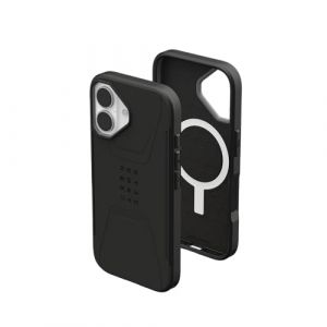 Urban Armor Gear Civilian MS Case Compatible Apple iPhone 17 Coque (Chargement sans Fil/magn&eacute;tique, Housse r&eacute;sistante aux Chutes, Bord sur&eacute;lev&eacute;) Noir (UAG EU Official, neuf)