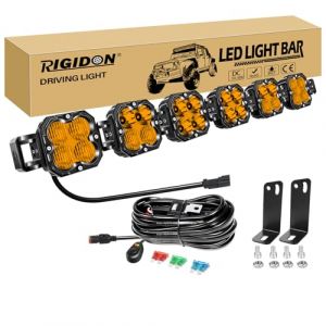 RIGIDON Barre de Led 4x4 avec 12V DT faisceau kit, 40 Pouces 102 cm 180W 15000LM Barre lumineuse led pour offroad V&eacute;hicules Voiture Camion ATV, Ambre feu antibrouillard, &Eacute;tanche phare de travail (Sanyue-EU, neuf)