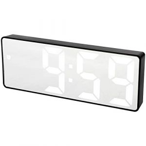 MRSTORY Min D'échange de Miroir LED Table Numérique USB Supplies de Décoration en Miroir pour le Bureau à (Miroir de coquille noire rectangulaire Lumière) (redzhi, neuf)