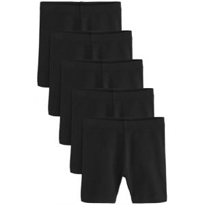 NEXT Shorts Cyclistes Regular Extensibles en Coton Majoritaire, Lot de 5 Noir 5 Ans (Next Germany GmbH, neuf)