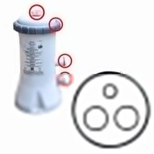 Sintrix Fab Kit de joints compatibles avec pompe à filtre Intex Krystal Clear 604/604G - Joints d'étanchéité de rechange et joints toriques pour modèles de pompe à filtre (Sintrix-Fab, neuf)