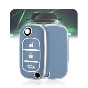 LELNOOS Coque Cl&eacute; Voiture, Silicone &Eacute;tui Cle Etui Clef Protecteur Cache Cles pour Renault Clio Twingo Kangoo Trafic Megane Modus Captur Master Express Wind Fluence Smart Forfour Fortwo 453, 3 Boutons (LELNOOS, neuf)