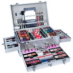 Coffret Maquillage, MKNZOME Malette Maquillage Femme Professionnel Palette Maquillage Fard &agrave; paupi&egrave;res Brillant &agrave; l&egrave;vres Ensemble de Maquillage Cadeau d'anniversaire No&euml;l (YunkaiStoreDirect, neuf)