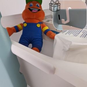 Adaptateur blanc + 1 crochet pour boîte Ikea Trofast - Compatible avec les chaises hautes Stokke Tripp Trapp Baby - Accessoires de chaise haute pour enfants (3D-Profi24, neuf)