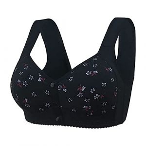 Soutien Gorge Fermeture Devant Brassiere Sport Femme - Soutien-Gorge sans Fil Avec Fermeture &agrave; Pression sur le Devant Sans Armature Coton Push Up Soutiens-Gorge Classiques Bustier Yoga (neumixs, neuf)
