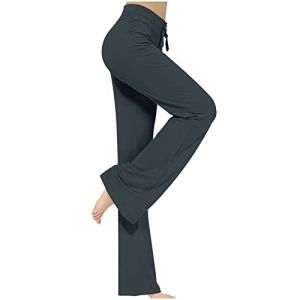 Pantalon Yoga Femme Fluide Jambe Large Pantalon Cargo Yoga Femmes Fluide Pantalons Patte d'&Eacute;l&eacute;phant Bootcut Yoga Pants Contr&ocirc;le du Ventre pour Pilates, Entra&icirc;nement, Danse, Casual, Fitness, Sport (⭐⭐⭐⭐⭐AEGJEGVD⭐⭐⭐⭐⭐, neuf)