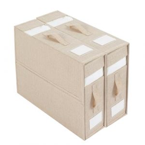 IGTOPS Organisateur de draps de lit, bo&icirc;te de rangement pliante pour linge de lit, organisateur de placard avec 2 fen&ecirc;tres de visualisation, organisateur pliable pour draps de lit et v&ecirc;tements (iglood, neuf)