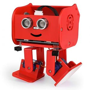 ELEGOO Kit de Robot bipède Penguin Bot pour Projet Arduino avec Tutoriel d'assemblage, kit STEM pour Amateurs Jouets STEM pour Enfants et Adultes, Version Rouge V2.0 (ELEGOO Official - FR, neuf)