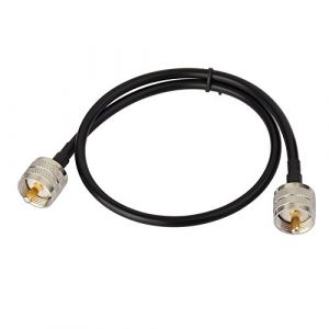 Superbat Câble Coaxial RG58 CB 60cm UHF PL259 Mâle vers Mâle 50 ohms Faible Perte pour Radio HAM et CB, Analyseur d'Antenne, Charge Factice, Compteur SWR(1 Pièce) (Wlaniot, neuf)
